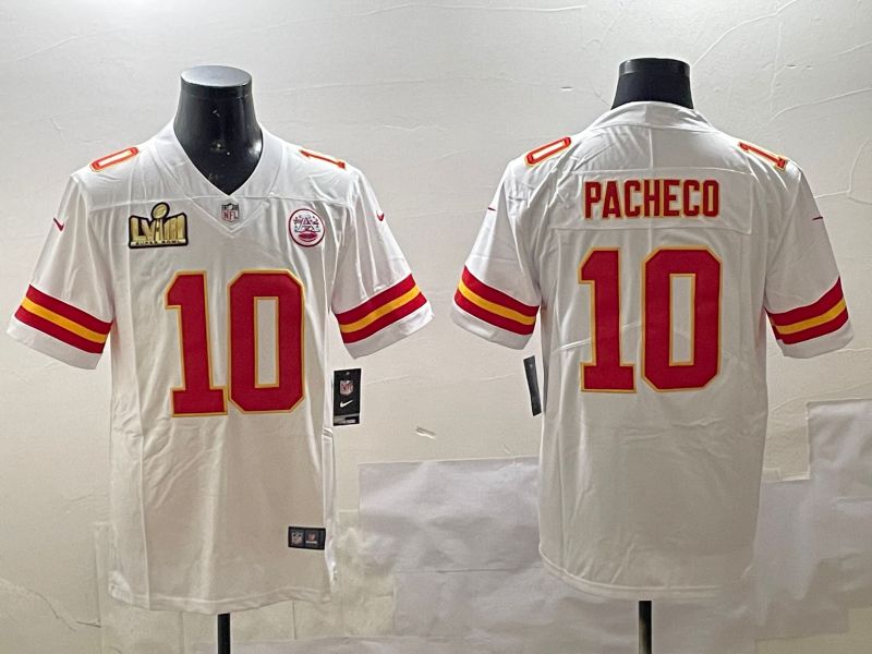 Men Kansas City Chiefs 10 Pacheco White Second generations 2025 Nike Limited NFL Jersey style 3